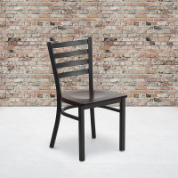 Flash Furniture XU-DG694BLAD-WALW-GG Restaurant Chair in Black Walnut